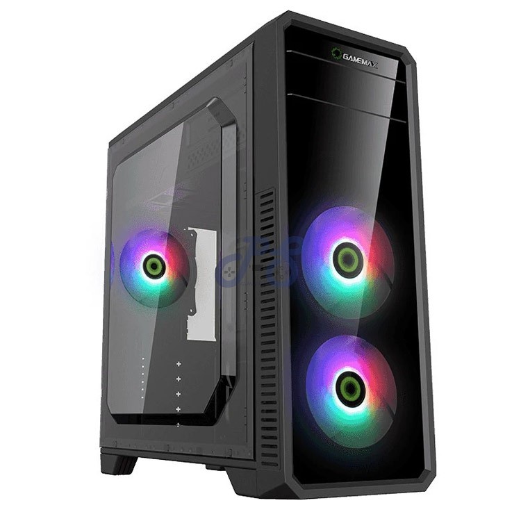 gamemax g561 frgb midtower gaming pc case black