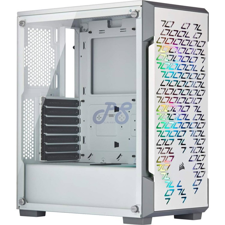 corsair icue 220t rgb midtower smart pc case white