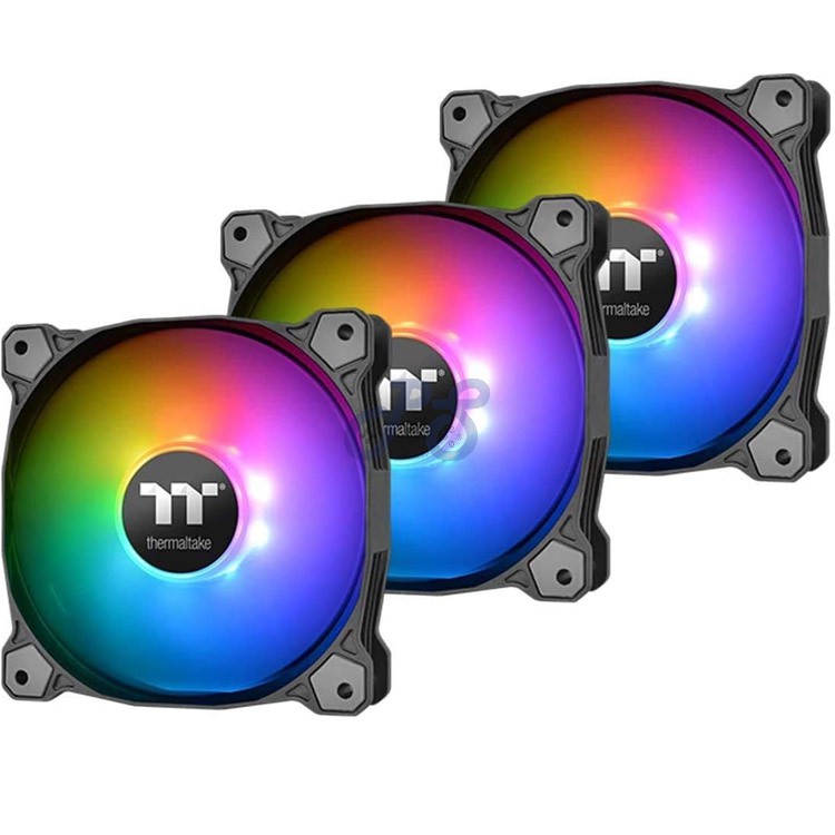 thermaltake pure 12 argb 3in1 pc case fan premium edition black