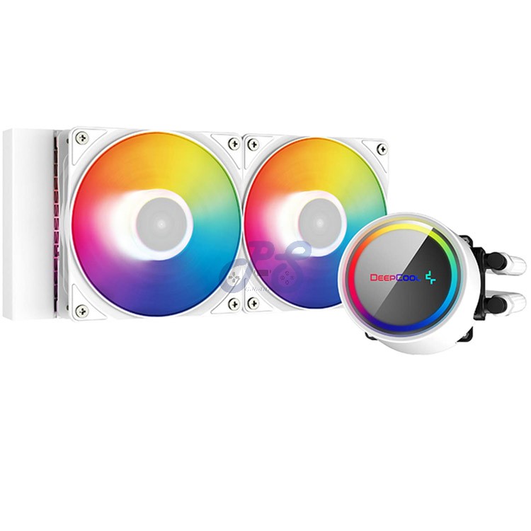 deepcool gammaxx l240 aio liquid cpu cooler white