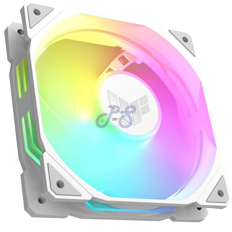 asus tuf gaming tr120 argb pc case fan white