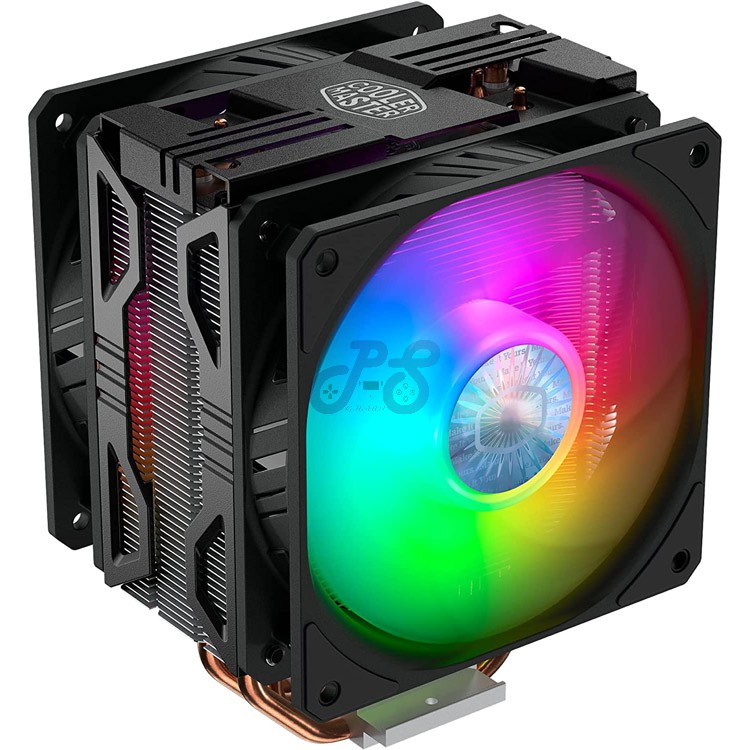 cooler master hyper 212 turbo argb led cpu air cooler jet black