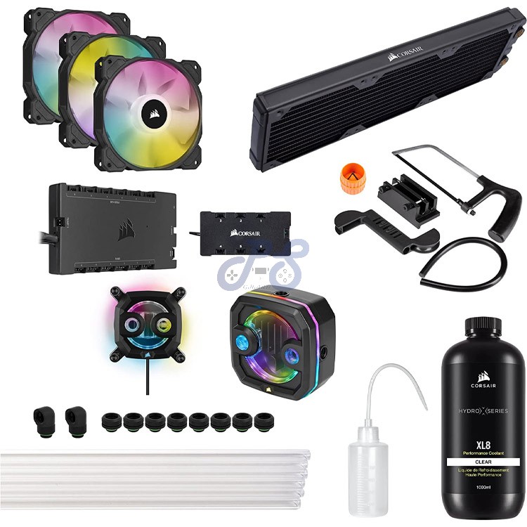 corsair hydro x series icue xh303i rgb pro custom cooling kit black