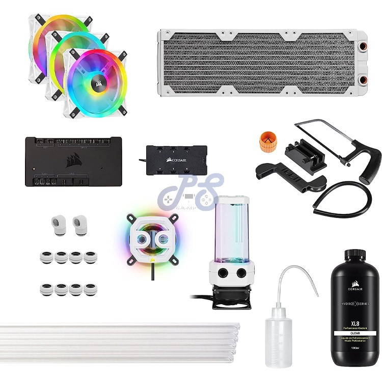 corsair hydro x series icue xh305i rgb pro custom cooling kit white