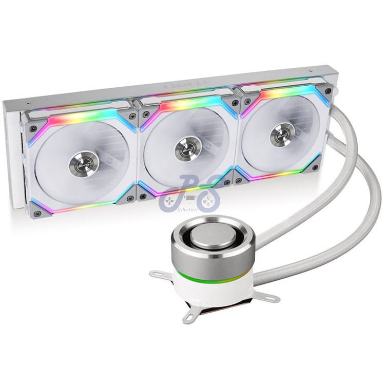 lian li galahad 360 sl argb aio liquid cpu cooler white