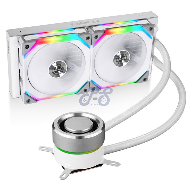 lian li galahad 240 uni sl aio liquid cpu cooler white