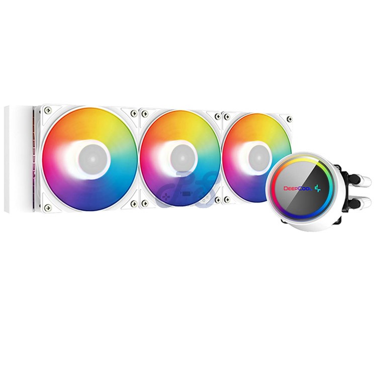 deepcool gammaxx l360 aio liquid cpu cooler white