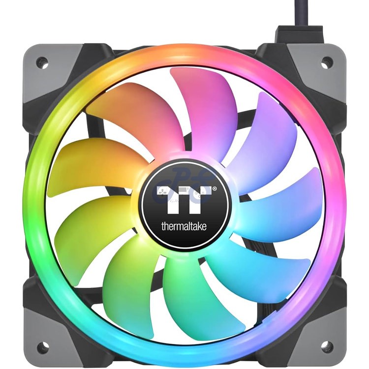 thermaltake swafan ex12 argb pc case fan tt premium edition black