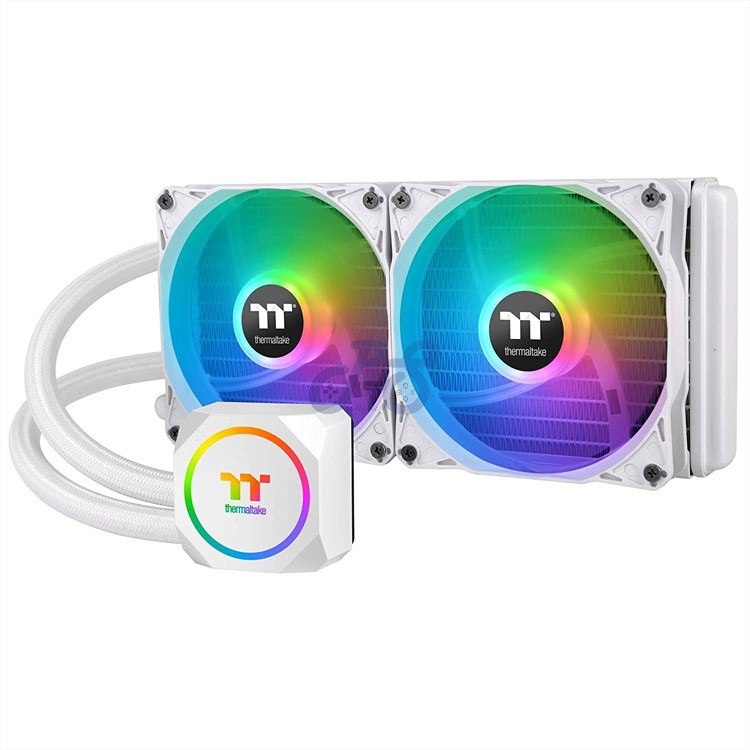 thermaltake th240 argb aio liquid cpu cooler snow edition