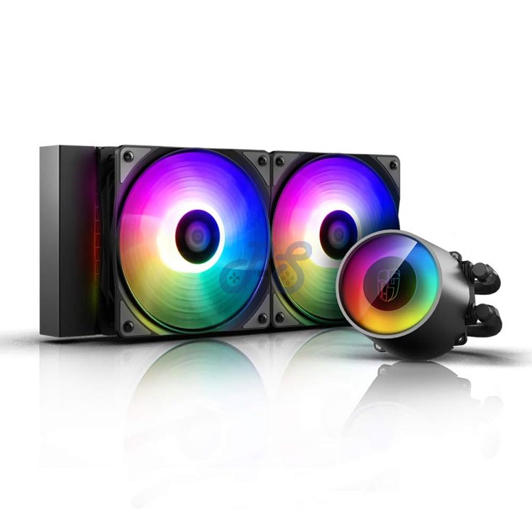 deepcool castle 240 rgb v2 aio cpu liquid cooler