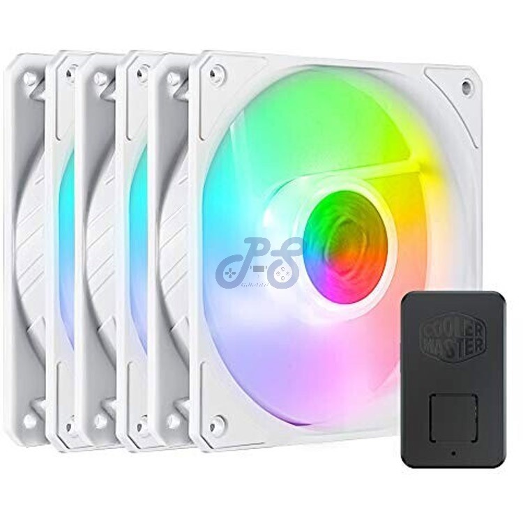 cooler master sickleflow 120 argb 3in1 pc fan white