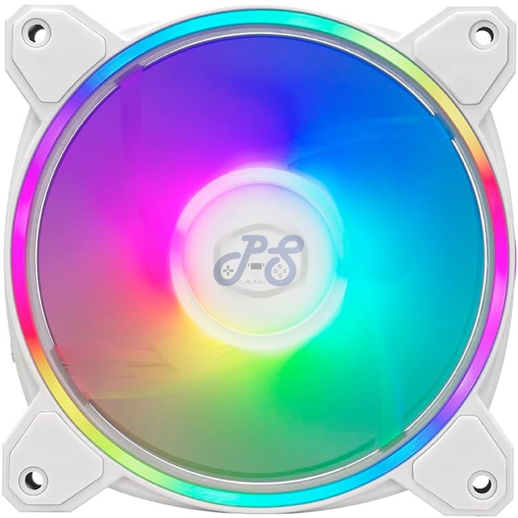 cooler master masterfan mf140 halo2 pc case fan white