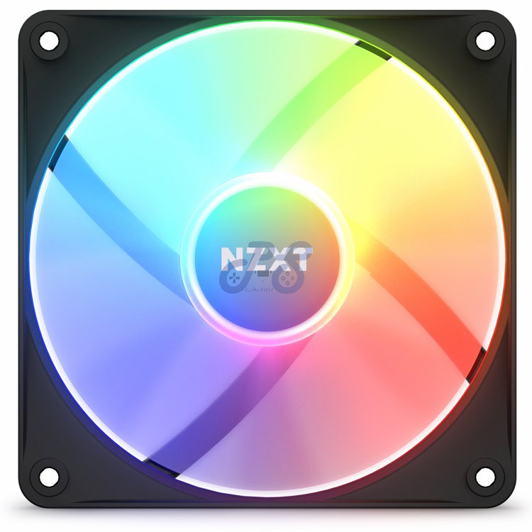 nzxt f120 rgb core pc case fan black