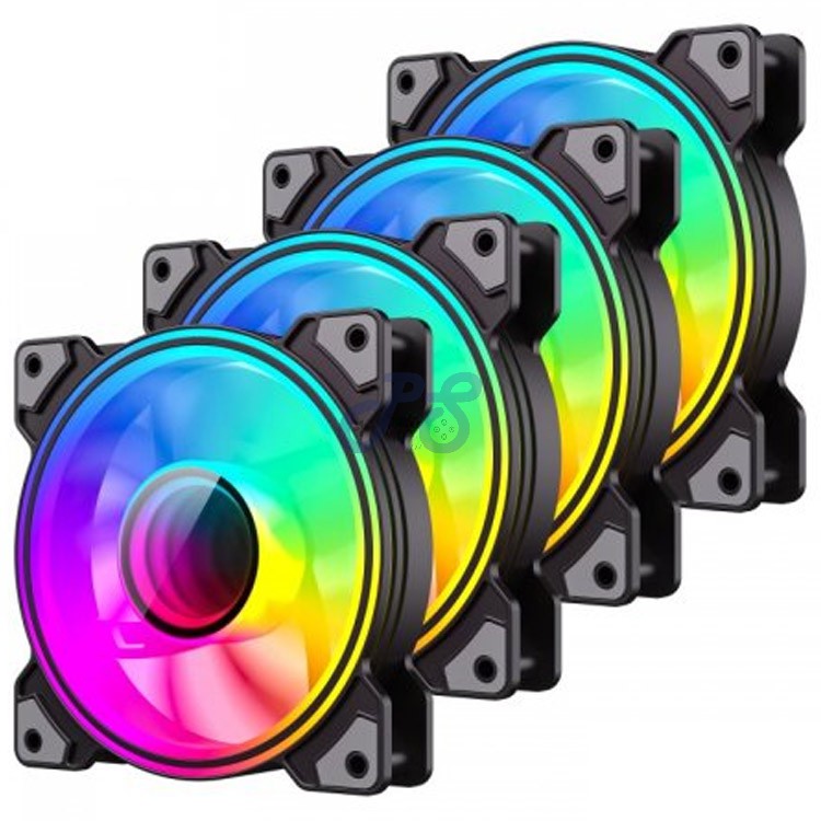 gamemax drh400 argb 4in1 pc case fan kit 4x120mm