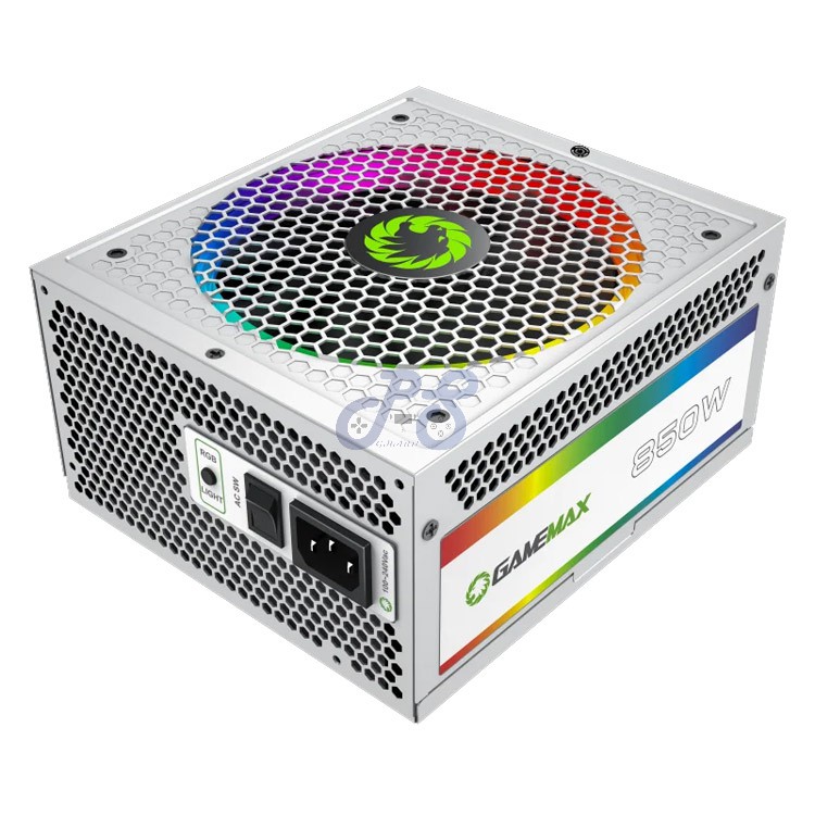 gamemax rgb 850 modular power supply white