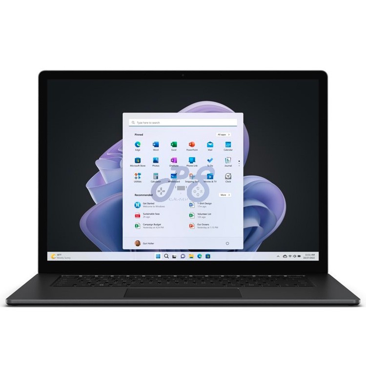 microsoft surface laptop 5 ۱۵ touch screen ۲۵۶ gb ssd ۱۶gb core i7 black