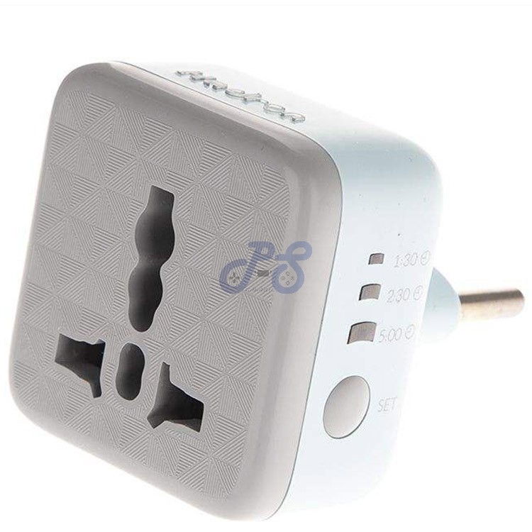 hadron eu stablilizer power plug adapter with timer white