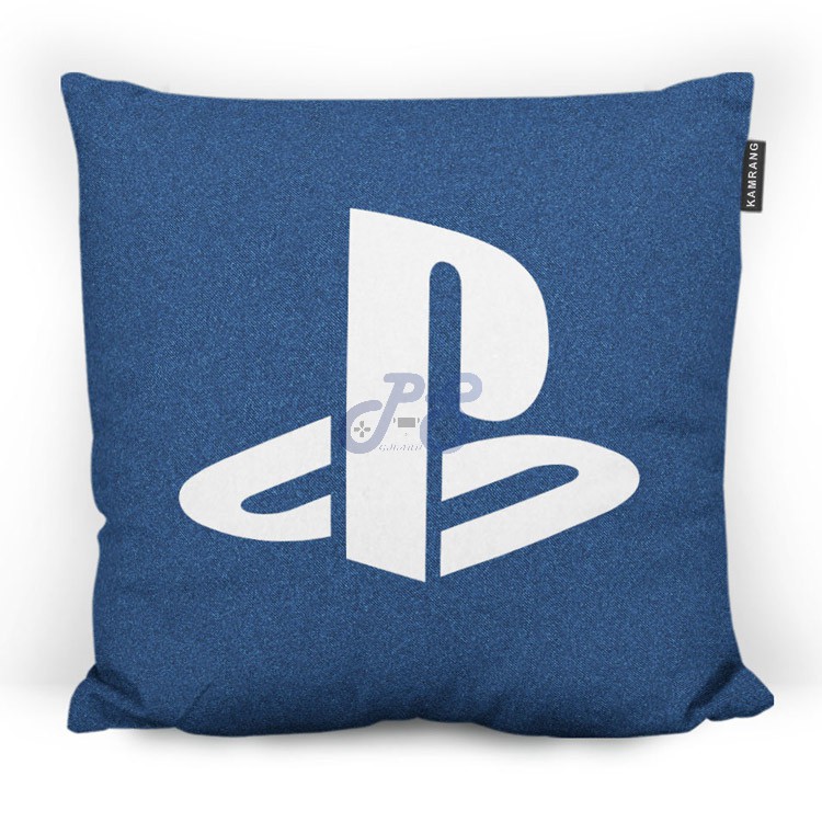 pillow playstation logo navy