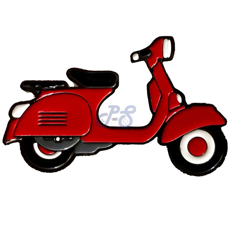 motorcycle pin Red