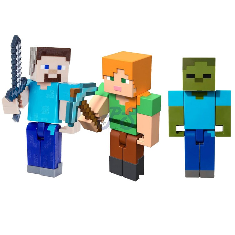 toy story minecraft figures triple pack