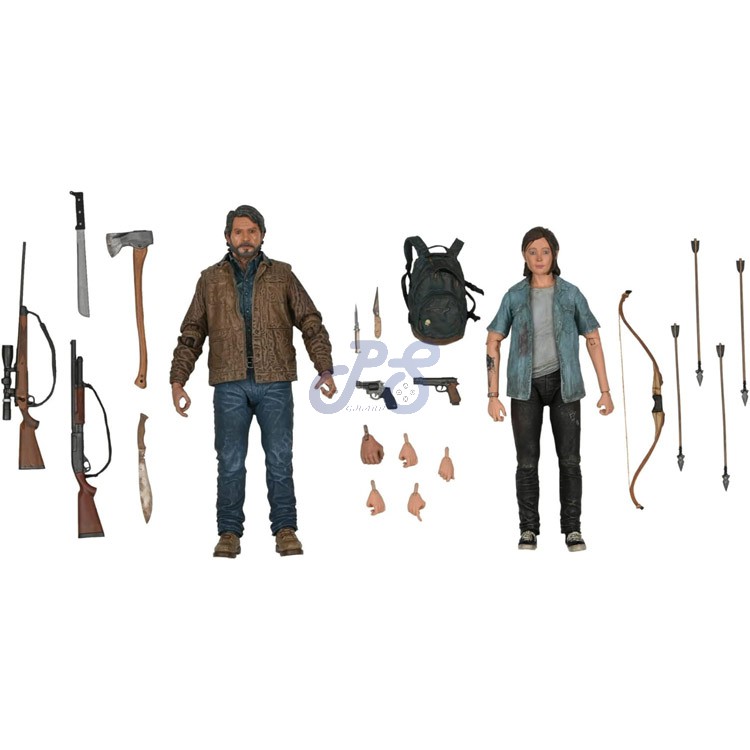 neca joel amp ellie ultimate action figure the last of us part ii 2pack