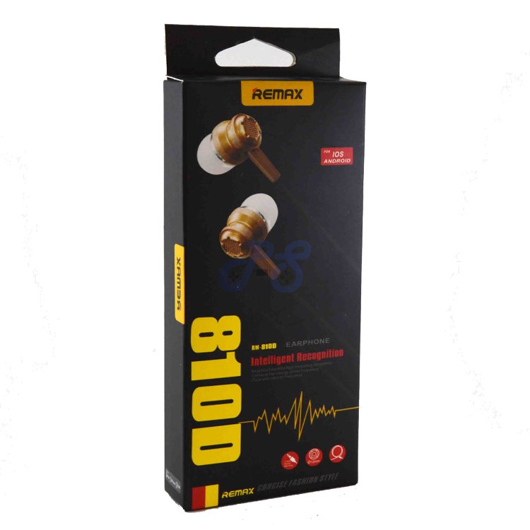 remax 810d in ear headphones gold