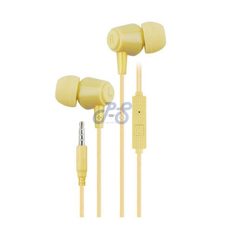 kin k18 in ear headset yellow