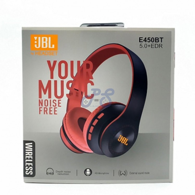 jbl e450bt bluetooth headphone black red