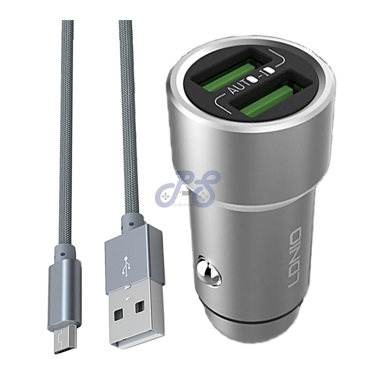 ldnio zinc alloy 2 in 1 car charger