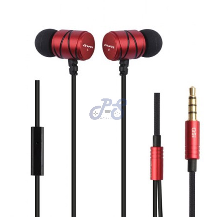 awei q5i headphones red