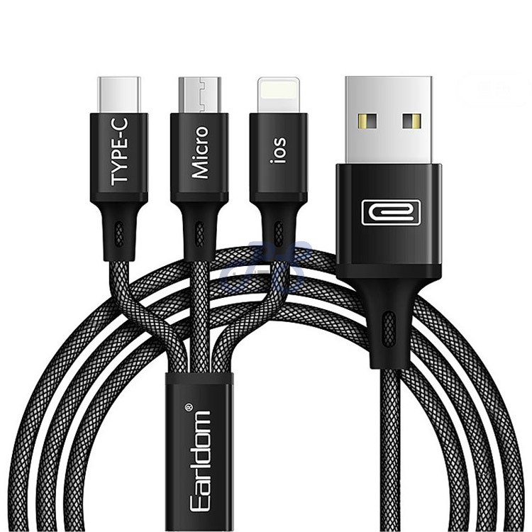 earldom ec imc17 3 to 1 usb cable black