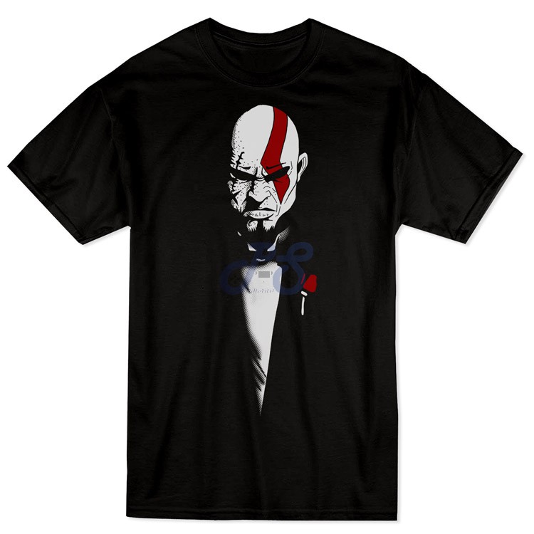 kratos god father style t shirt black