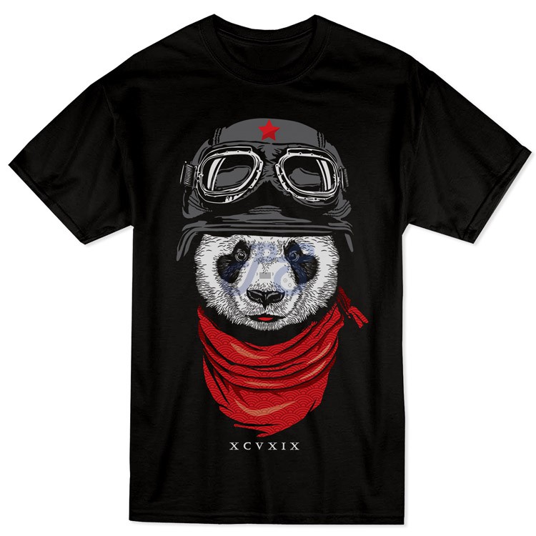 panda t shirt black