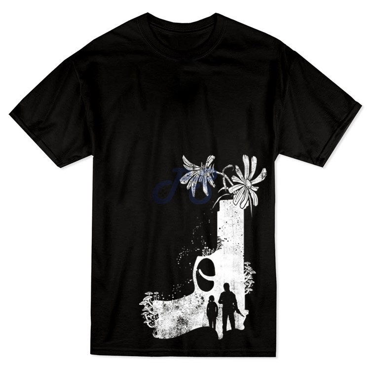 the last of us t shirt black Gun