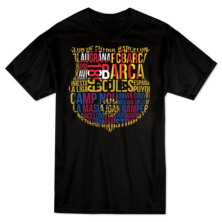 vanguard tshirt f c barcelona black xl