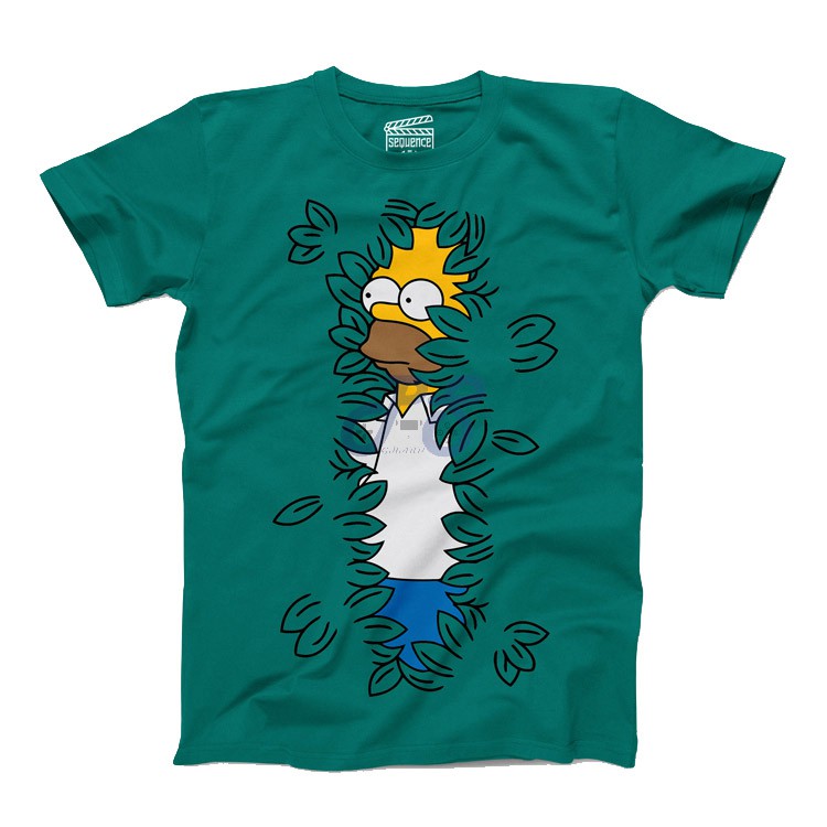 vanguard tshirt homer hiding in grass green xl
