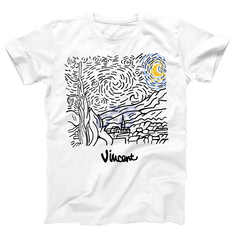 vanguard tshirt starry night white xxl
