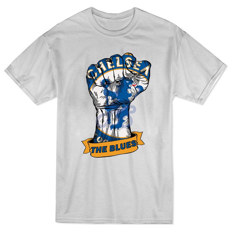 vanguard tshirt the blues white xxl