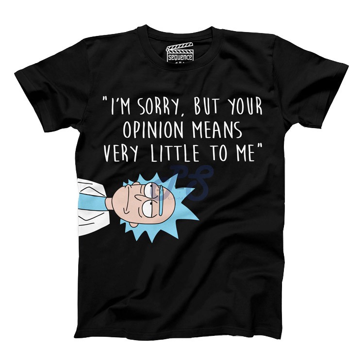 vanguard tshirt your opinions means very little to rick but sideways black xl